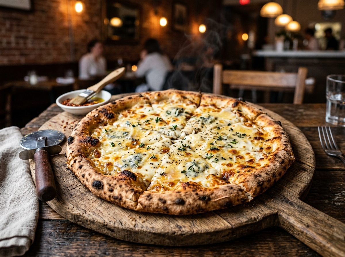 Dört Peynirli Quattro Formaggi Pizza