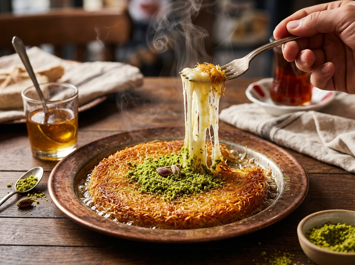 Geleneksel Peynirli Künefe — Nehir Pastanesi