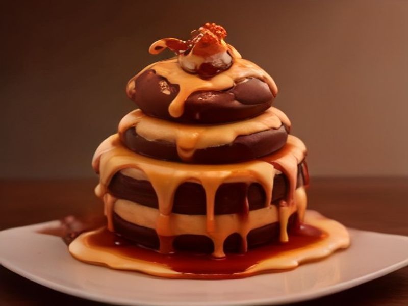 Profiterollü Krokanlı Pasta — Nehir Pastanesi